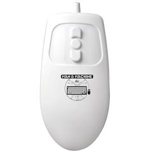 Man & Machine - Mighty Mouse 5 - Muis - Wit - Ambidexter USB Type-A