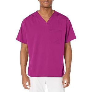 WonderWink 6619AWINEXL WonderWink PRO Heren V-hals Top, Wijn, Standard-XL Maat