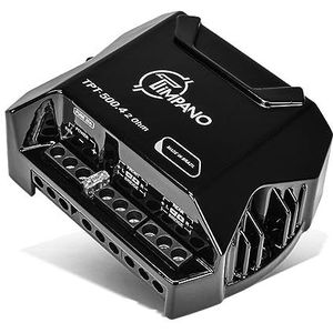 Timpano Compacte 4-Kanaals Mini-Stereo Versterker - 500 Watt, 4 x 125 Watt bij 2 Ohm, 12 Volt Full-Range Klasse D, Overbrugbare 4 Kanalen TPT-500.4