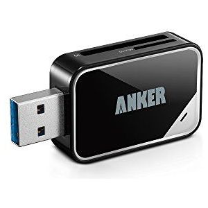 Anker USB 3.0 SD/TF geheugenkaartlezer, 2 sleuven, kaartlezer voor SDXC, SDHC en micro-SD, ondersteunt UHS-I-kaarten