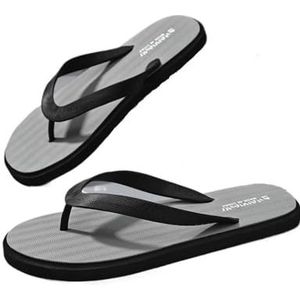 Doucheschoenen, Heren zomer teenslippers - Lichtgewicht casual outdoor sandalen(Gray,45 EU)