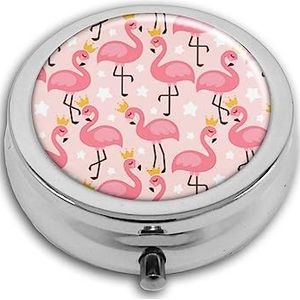 Kroon en ster pillendoos-3 compartiment geneeskunde pil case, draagbare geneeskunde tablet vitamine houder organisator voor portemonnee zak