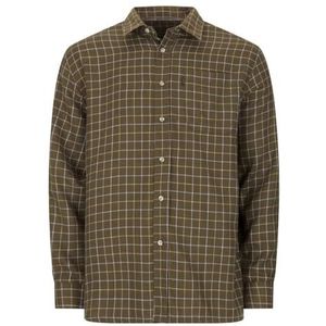 Walker and Hawkes - Overhemd voor heren - geruit/landelijke stijl/gemakkelijk te onderhouden - lange mouwen - OLIJFGROEN - XL (44'')
