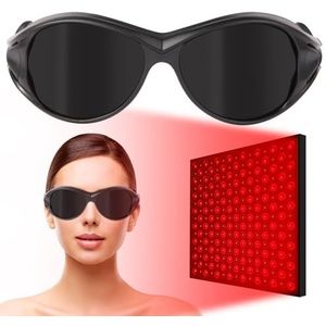 FREEMASCOT De Glazen van de Rode Lichttherapie, 200-2000nm IPL Veiligheidsbril voor de Verwijdering van het Laserhaar, het Looien en Rode Lichttherapie Oogbescherming