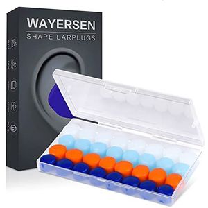 16 paar siliconen oordopjes voor slapen ruisonderdrukking, 4 kleuren Ongeveer 2 jaar levering zachte herbruikbare vormbare wasbare oordopjes, geschikt voor slaap, zwemmen, reizen, werk, concerten,