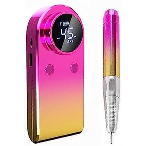 Elektrische nagelvijl, 45000 RPM elektrische nagelboormachine, oplaadbare nagelvijl for acryl nagelgelnagels, manicure pedicure polijstvormgereedschap voor zowel natuurlijke als kunstnagels (Color :