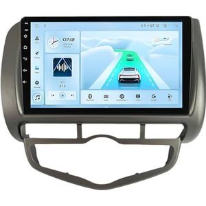 Android 14 Autoradio Stereo voor H-onda Jazz City (2002-2007) 9 Inch Touchscreen Multimedia Speler met Draadloze Carplay 2 Din GPS Navigatie FM RDS Bluetooth 5G-WiFi SWC DSP,M100s