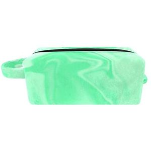 Make-up tas,draagbare cosmetische tas,groene abstracte textuur,Travel Makeup Case Organizer voor vrouwen met handvat