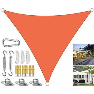 Oranje Luifel Driehoek Zonnescherm Uv Blok Zonwering Zonnescherm for Dooryard Park Achtertuin Buiten Achtertuin Zonnescherm Zeil met Heavy Duty Bevestigingsset (Size : 5x5x5M)