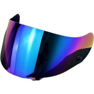 Motorhelm vizier lens, Helmvizier, HJ-09 Vervangend UV-beschermend krasbestendig helmvizier for CL-15 CL-16 CL-17 CL-SP CS-R1 CS-R2 FS-10 FS-15 IS-16 FG-15 AC-12 (goud)(Rainbow)