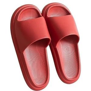 Non-slip Bathroom Slippers,Soft Slippers,Indoor And Outdoor Platform Pool Slippers Shower Slippers (Color : Red, Size : 44-45)
