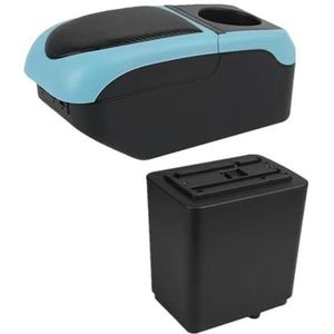 auto-interieurdecoratiedoos Auto-armsteundoos Tipi Auto-armsteundoos Speciale Opbergdoos Auto-accessoires Voor Citroen Berlingo (Color : S1 black-blue 6USB)