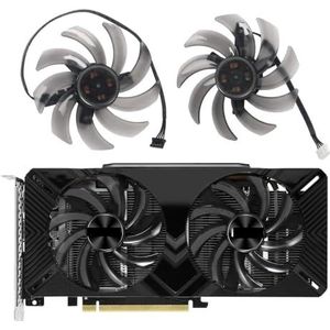 Computerkoelgedeelte, ventilator voor grafische kaart, 85 mm, FDC10H12S9-C GTX1660, voor grafische kaart GTX 2070, 2060, 1660 Ti (ventilator, 2 stuks, doe-het-zelf)