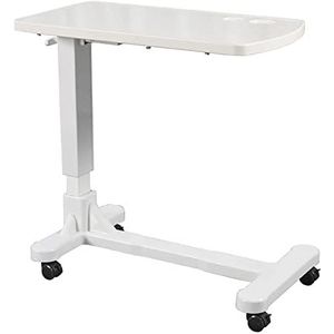Bedtafel, draagbaar laptopbureau met zwenkwielen, in hoogte verstelbaar mobiel bureau Mobiliteitshulpmiddel voor thuiskantoor Ziekenhuisgebruik