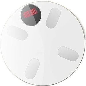 Lichaamsvetweegschaal Slimme Bluetooth-weegschaal For De Badkamer Gezondheidsbewaking Draadloze Digitale BMI-analysator For Lichaamssamenstelling Gemakkelijk Te Gebruiken(White)