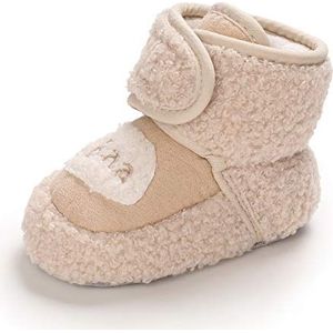 MASOCIO Baby Meisjes Jongens Leuke Schapen Booties Baby Zachte Zool Wieg Kinderwagen Prewalker Warme Laarzen, Kaki, 12-18 Months