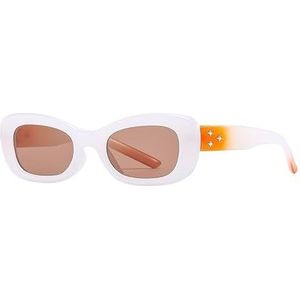 Zonnebril met klein frame Zonnebril Dames Zomerzonnebrandcrème Premium zonnebril (Color : White(Polariser))