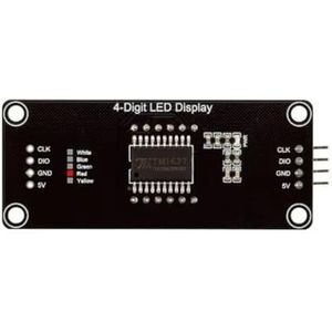 1 STKS TM1637 0,56 inch LED-display digitale buis decimale 7 segment 4-cijferige klok dubbele stippen module seriële driver board (kleur: geel)