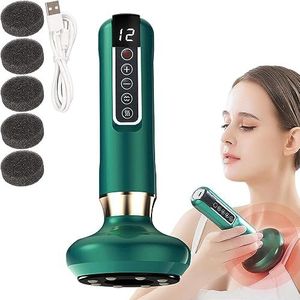 Cupping Therapys Apparaat, Cellulite Massager Elektrisch Vacuüm, Vacuümtherapie, Elektrische Vacuüm Sha Tool, Multifunctionele Cupping Machine, 12 Temperatuur Massger voor Buik, Taille & Heup