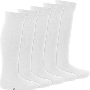 Footstar Kinderkniekousen (5 paar) Everyday! Lange sokken voor meisjes en jongens, wit, 31-34