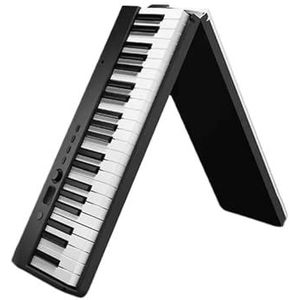 88 Toetsen Muzikaal Toetsenbord Professionele Opvouwbare Controller Pianotoetsenbord Synthesizer Draagbare Piano (Color : Bk)