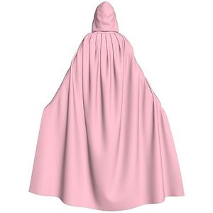 Unisex Halloween mantel met capuchon voor volwassenen - 100% polyestervezel - oversized capuchon met vlinderdas - perfect voor Halloween effen kleur roze prints, Zwart, Eén Maat