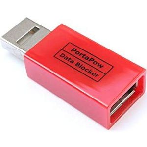 PortaPow 3rd Gen Data Blocker (Rood) - Beschermen tegen juice jacking