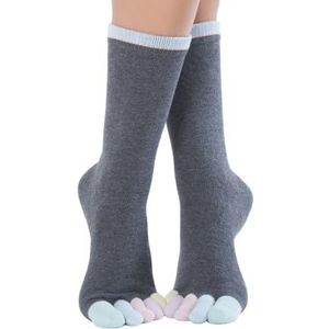 KNITIDO Rainbows | 5-vingersokken met kleurrijke tenen van zacht katoen, Cotton Candy (210), 39-42