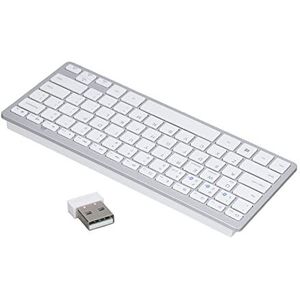 Toetsenbord, wit draadloos toetsenbord, ultradunne notebook, 78 toetsen voor pc, tablet, laptop