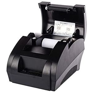 Etiketprinters POS 58mm Bill Printer Thermische ontvangstprinter Bluetooth USB Port Mobile Ticket Restaurant en Supermarket Support Cash Lade (Color : Usb port black)