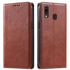 Beschermingskoffer Compatibel met Samsung Galaxy A20E/A10E Portemonnee-hoesje met kaarthouder Magnetische telefoonhoes Schokbestendige hoes Lederen beschermende flip-cover-Creditcardhouder-standaard B