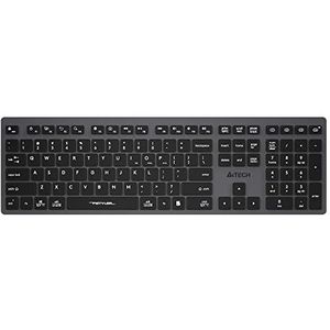 A4 Tech Fbx50C Bluetooth+2.4G Fn-Mm Kb Oplaadbaar Toetsenbord, Zwart Grijs