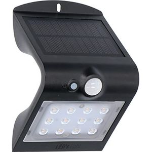 proventa® LED zonne-buitenlamp met bewegingsmelder zwart 1,5 W IP65 warm wit