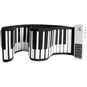 elektronisch toetsenbor Oprollen 88 Toetsen Digitaal Muzikaal Toetsenbord Volwassenen Draagbare Muziekinstrument Piano Elektronische Piano (Color : White)
