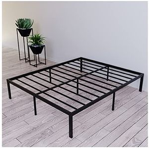 Dreamzie Metalen Onderstel voor Bed - Voor Matras 140x200 cm - Voor Tweepersoonsbedden of Matrassen - Stevige, eenvoudige montage, grote opbergruimte - Zwart Bedframe