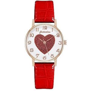 Polshorloge Polshorloges Luxe roestvrijstalen horloge Loving Heart Numbers Design Polshorloge Quartz voor dames Polshorloge Horloges Mode-stijl