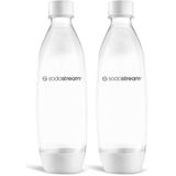 SodaStream 1 liter zekeringsflessen - White Twin Pack voor de vaatwasser