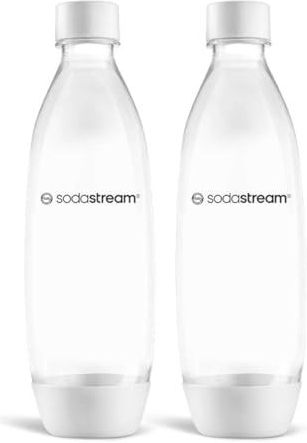 SodaStream 1 liter zekeringsflessen - White Twin Pack voor de vaatwasser