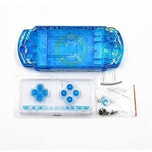 NIEUWE Vervanging Sony PSP 2000 2001 2002 2003 2004 Serie Console Volledige Behuizing Shell Cover Met Knop Set (Helder Blauw)