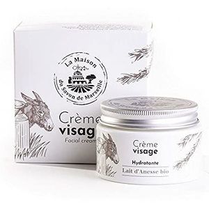 Gezichtscrème met biologische ezelinnenmelk (Lait d'Anesse) blik 50ml