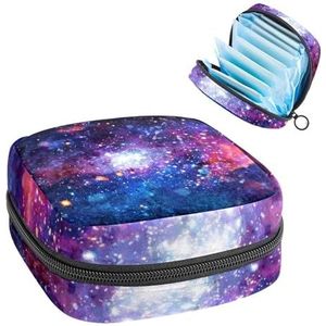 Opbergtas voor maandverband, menstruatiecup zakje, menstruatiezak, organizer voor vrouwelijke pads tampons, sterrenhemel