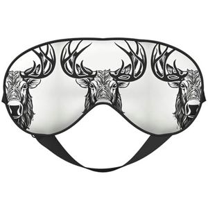 Hertenprint slaapmasker, nachtblinddoek, zachte oogschaduw cover voor vrouwen mannen, voor reizen dutje meditatie