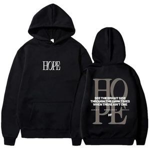 FCJKMNM NF Hope Merch Hoodie Unisex 2D Gedrukt Lange Mouw Casual Losse Sweatshirt Cosplay Hooded Pullover voor Mannen Vrouwen XXS-4XL, Zwart, M