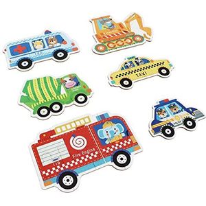 Puzzels voor Kinderen 3-5, 33 Stks Kleurrijke Houten Dieren Auto Legpuzzels voor Kinderen, Eenvoudige Puzzel Peuter Lerend Speelgoed, Grappige Leerzame Educatieve Puzzels voor Baby