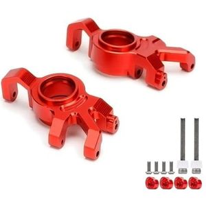 IWBR Voorste Montage Stuurblokken C Hub Suspension Arm Teen Links 7737 7732 7730 7731 7748 7729 for RC Auto Traxxas 1/5 X-maxx (Size : 7737 Blocks Red)