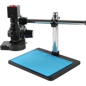 Accessoireset voor microscoopsensor, 1080p, universele houder, volledig van metaal, verstelbare houder, VGA HDMI, industriële videomicroscoop, camera, 200 x 500 x C mount lens, glazen voor microscopen