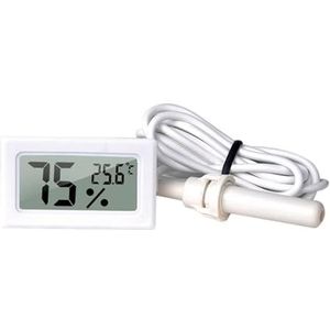 Mini LCD Digitale Thermometer Hygrometer Gauge Tester Probe Incubator Aquarium Temperatuur Vochtigheid Meter Sensor Detector(White)