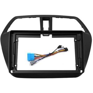 Voor Suzuki SX4 Voor S-Cross 2014 Auto 2 Din Audio Frontplaat Fascia Frame 9"" Groot Scherm Radio Stereo Paneel Dashboard Montage Hermontage Kit Interieuraccessoires(Frame an cord)