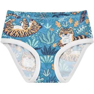 YOUJUNER Meisjesondergoed Leuke Tijgerprint Peuter Onderbroek Katoenen Broek Kleine Meisjes Slips Comfort Kids Onderbroek, Meerkleurig, 6 jaar