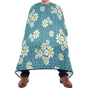 Kapper Cape 140x168cm, Daisy Plaid Dot Teal Haar Cut Cape Unisex Salon Kapper Cape Zachte Kappers Cape, Voor Salon, Mannen, verven Styling